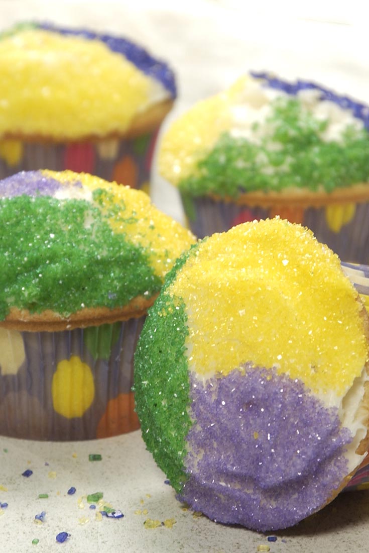 Mardi Gras King Cupcakes Recipe | King Arthur Flour