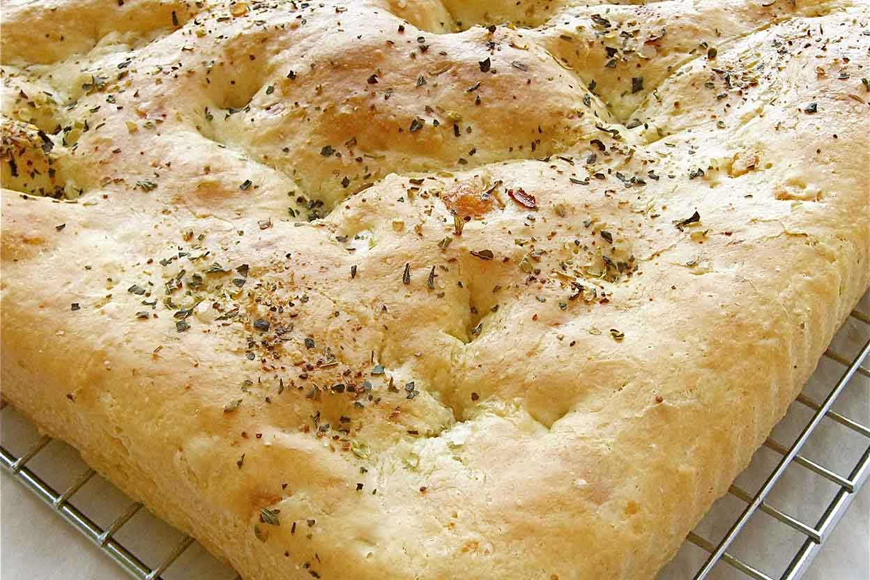 no-knead-garlic-cheese-flatbread-recipe-king-arthur-flour