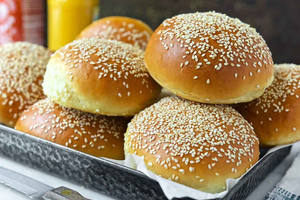 Beautiful Burger Buns Recipe King Arthur Flour