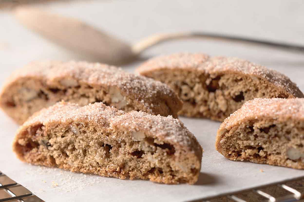 WholeGrain CinnamonNut Baby Biscotti Recipe King Arthur Flour