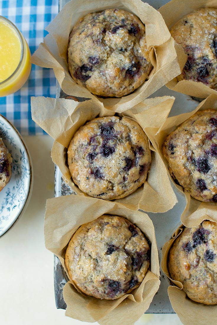 100% Whole Wheat Blueberry Muffins Recipe | King Arthur Flour
