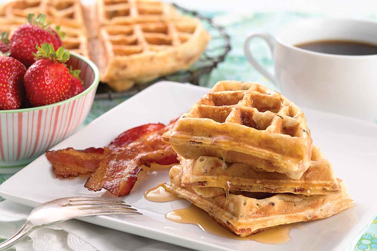 MapleBacon Yeast Waffles Recipe King Arthur Flour