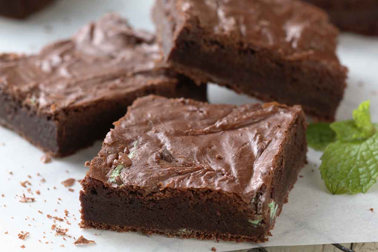 Mint Chocolate Chunk Brownies Recipe King Arthur Flour
