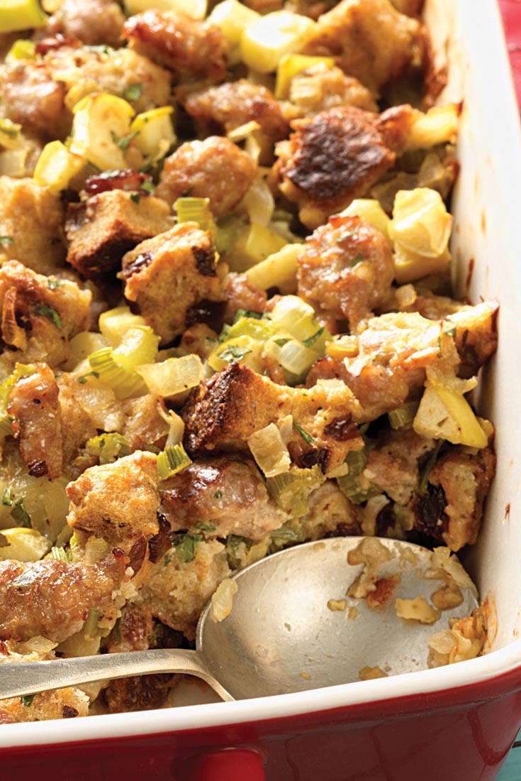 Sausage And Apple Stuffing Recipe King Arthur Flour 