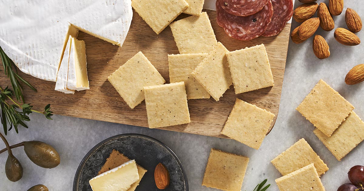 GlutenFree Almond Flour Crackers Recipe King Arthur Flour