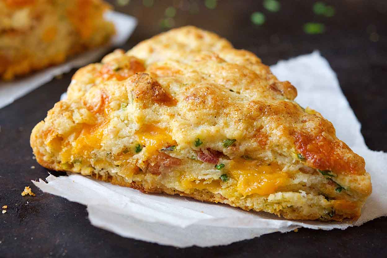 Bacon-Cheddar-Chive Scones Recipe | King Arthur Flour