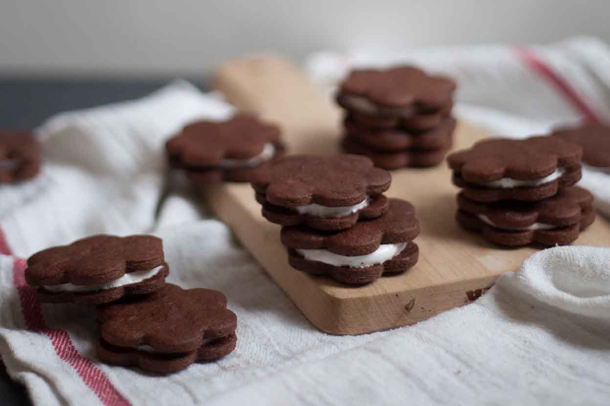 Peppermint Marshmallow Sandwich Cookies Recipe King Arthur Flour