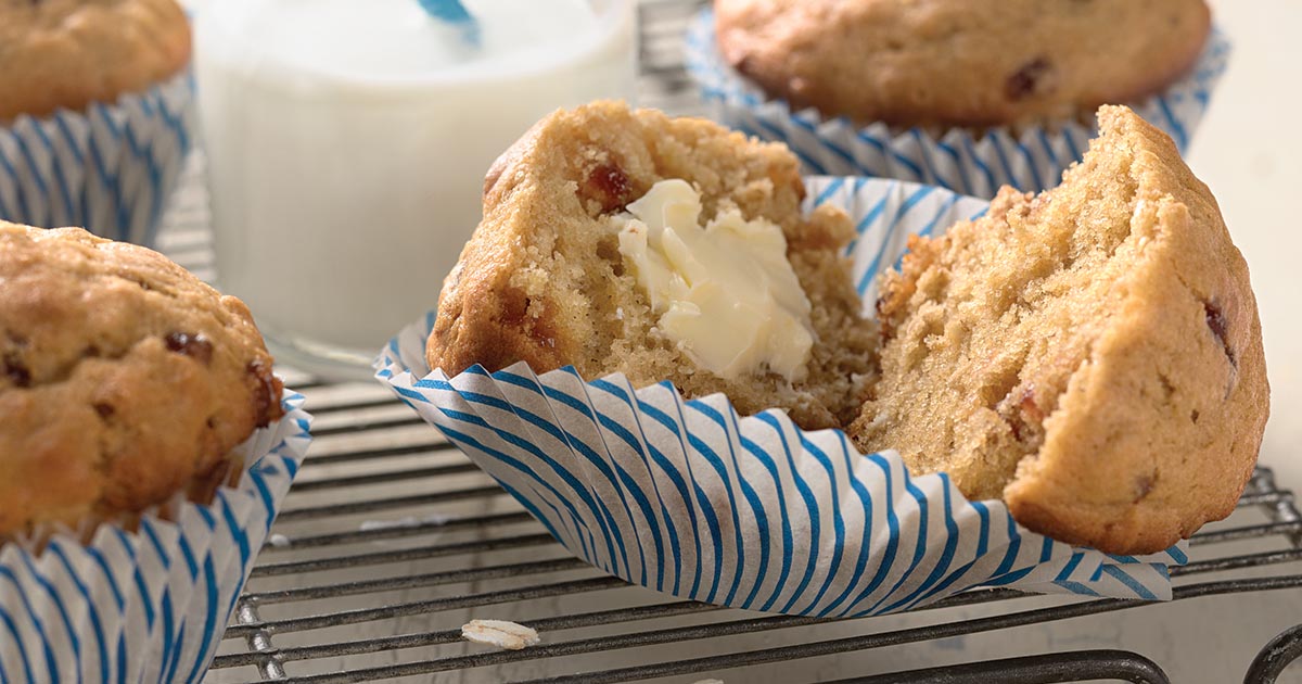Oatmeal Jammy Bits Muffins Recipe | King Arthur Flour