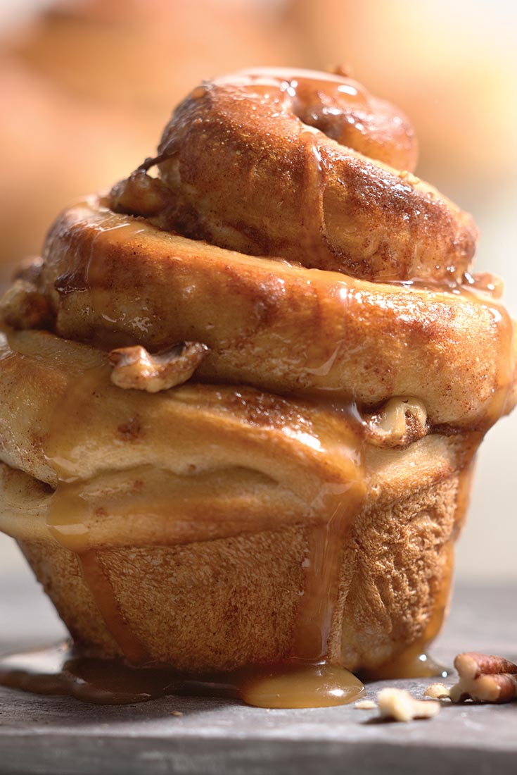 Caramel-Nut Cinnamon Buns Recipe