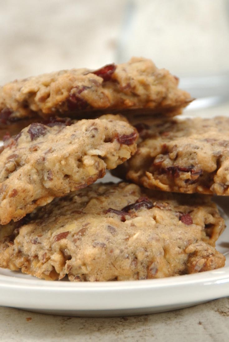 Gluten-Free Oatmeal and Flax Cranberry Cookies Recipe