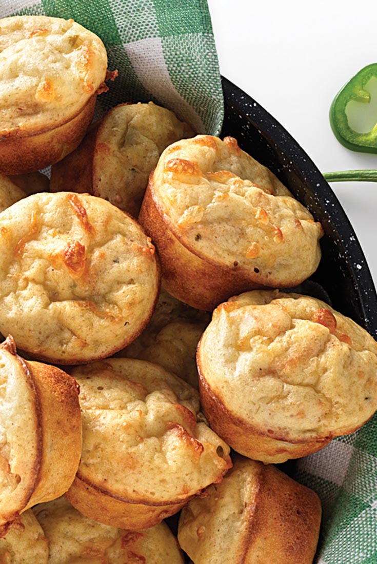 Spicy Jalapeno-Cheddar Mini Muffins Recipe