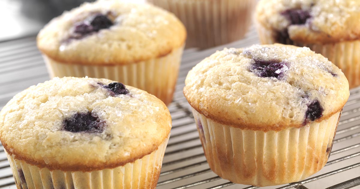 GlutenFree Blueberry Muffins made with baking mix Recipe King Arthur