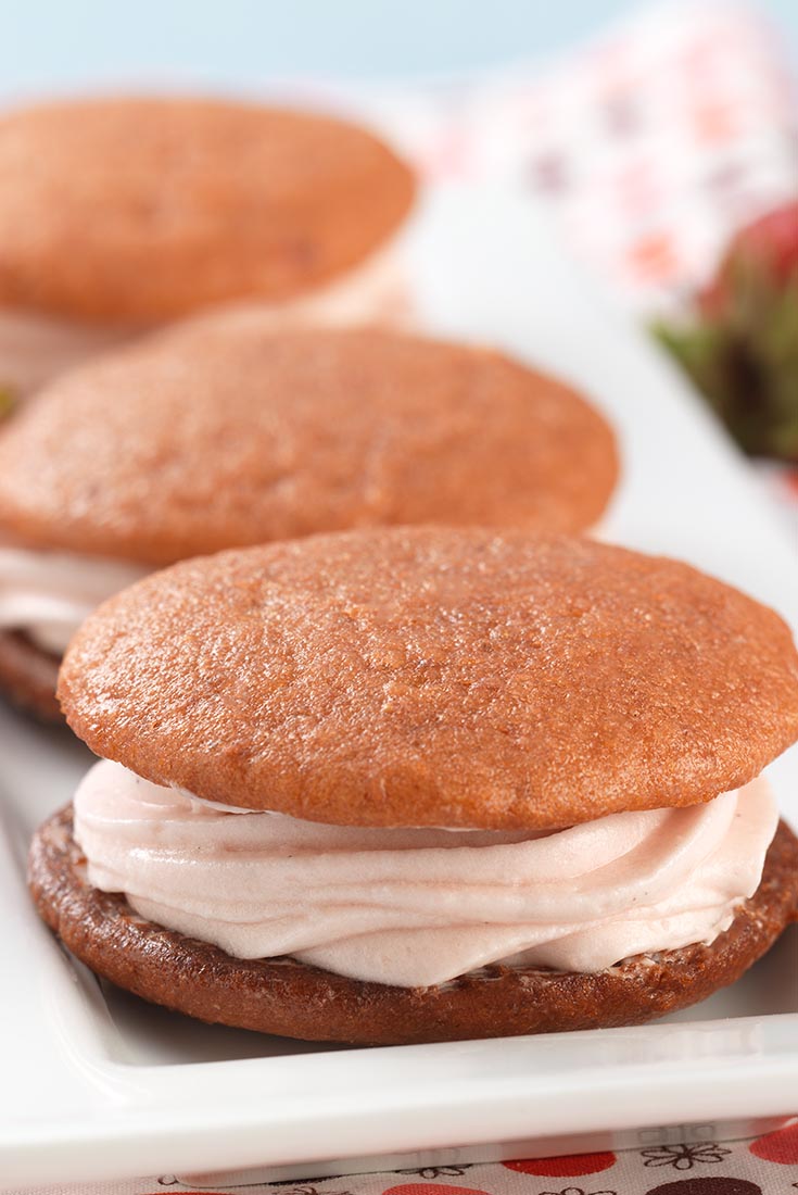 GlutenFree StrawberryVanilla Whoopie Pies Recipe King Arthur Flour