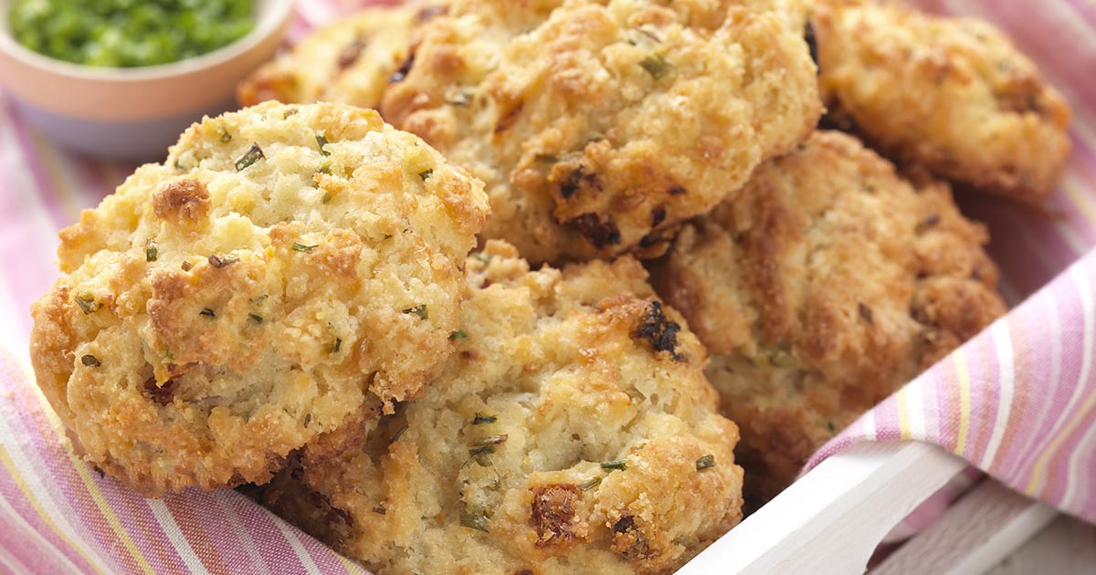 GlutenFree SunDried TomatoCheddarChive Biscuits Recipe King