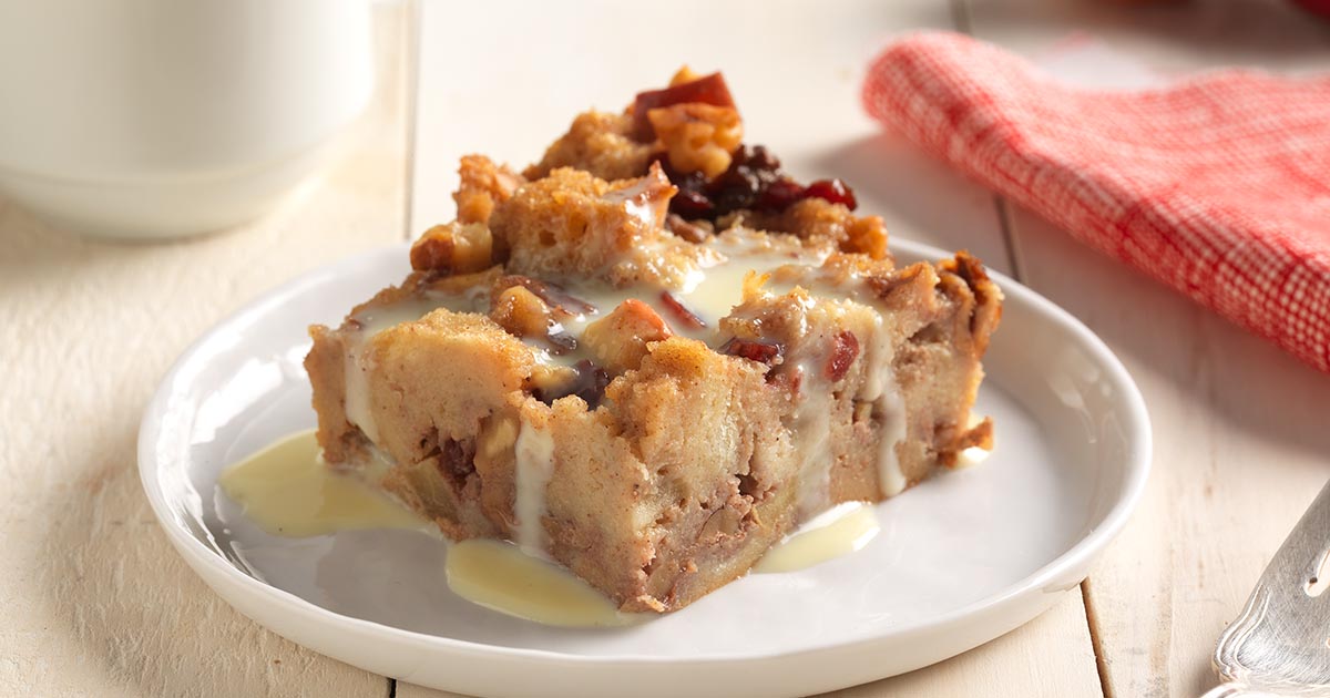 AppleNut Bread Pudding Recipe King Arthur Flour
