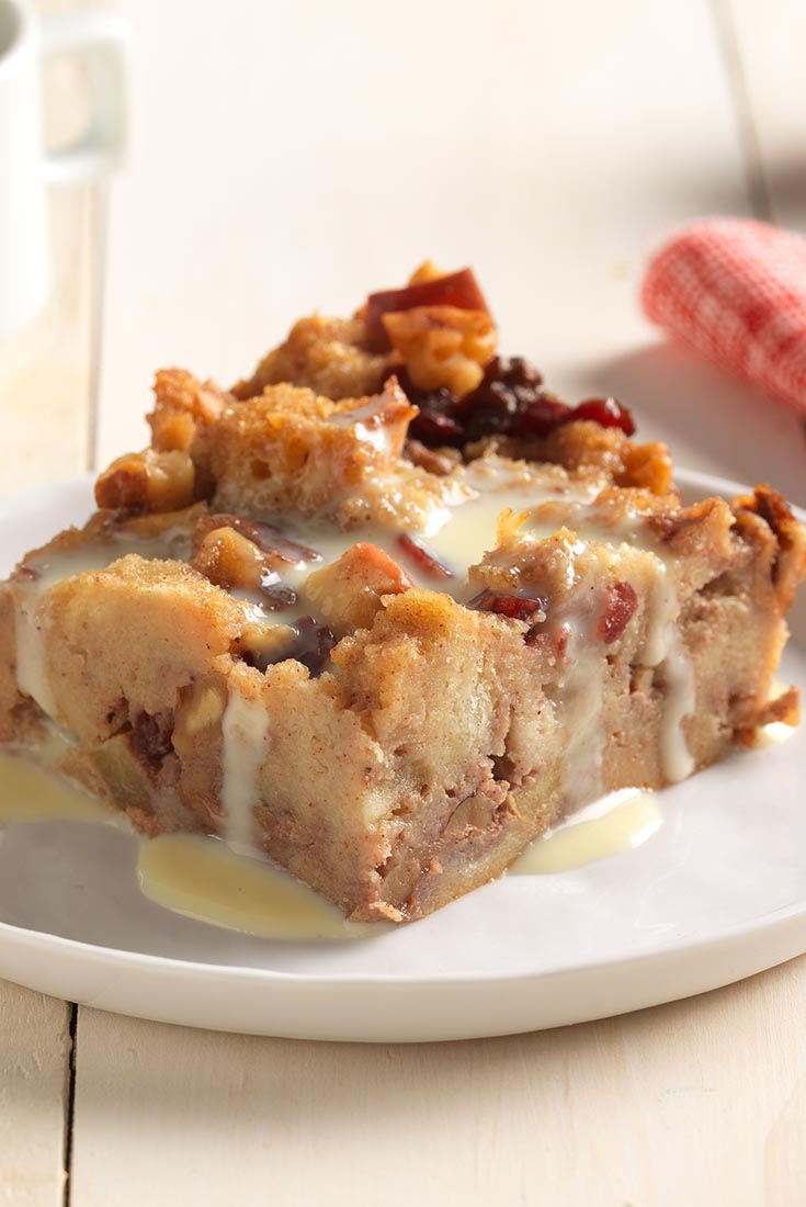 Apple-Nut Bread Pudding Recipe