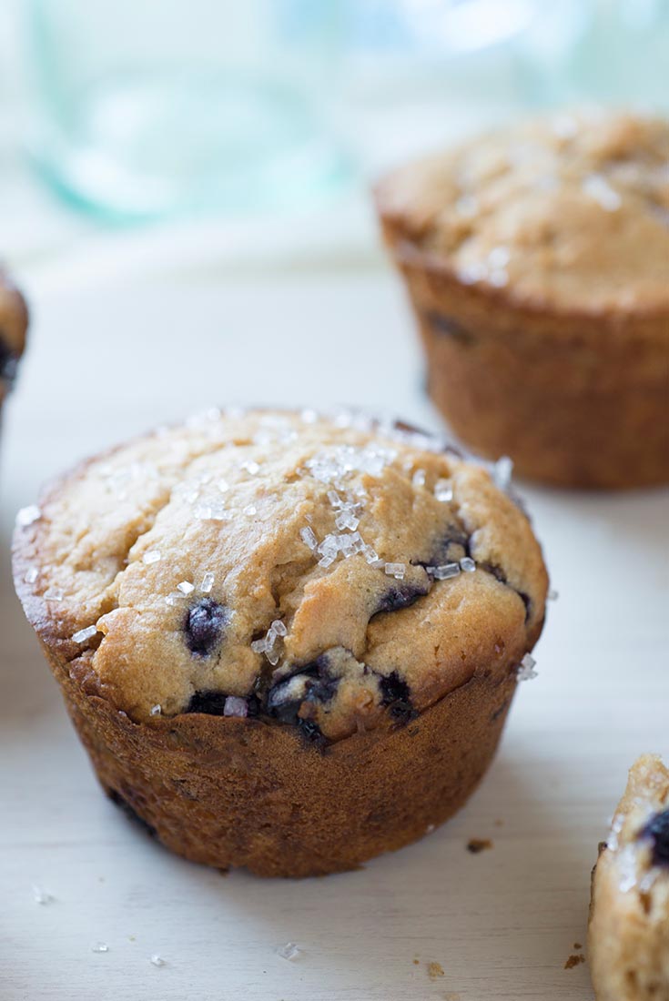 Sprouted Wheat Blueberry Muffins Recipe