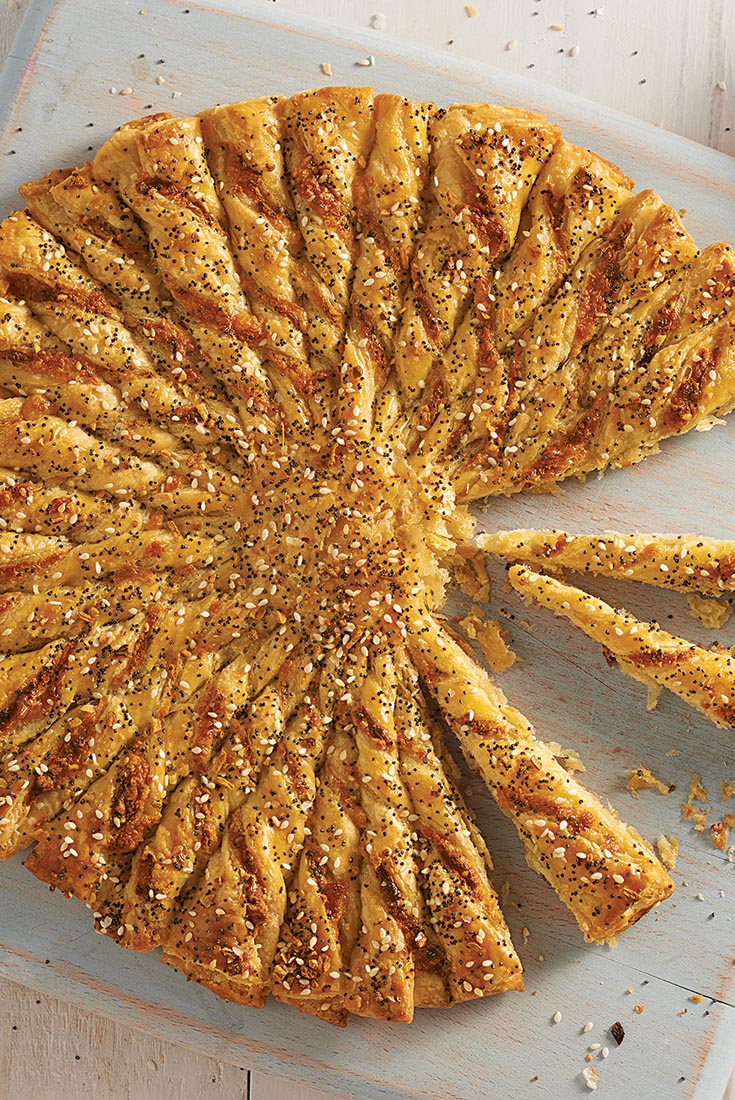 Everything-Cheddar Pastry Twist Recipe
