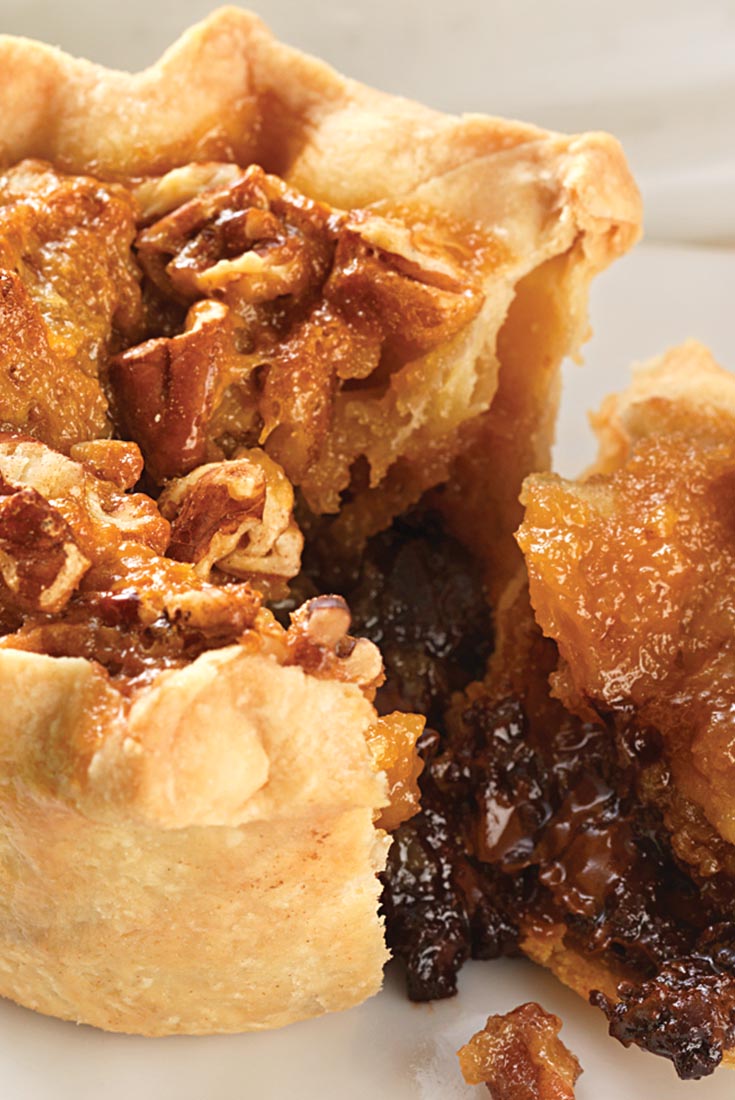 Caramel-Pecan Fudge Tarts Recipe