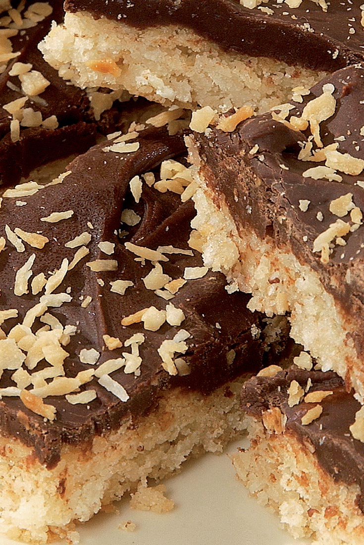 Crunchy Coconut Chocolate Bars Recipe