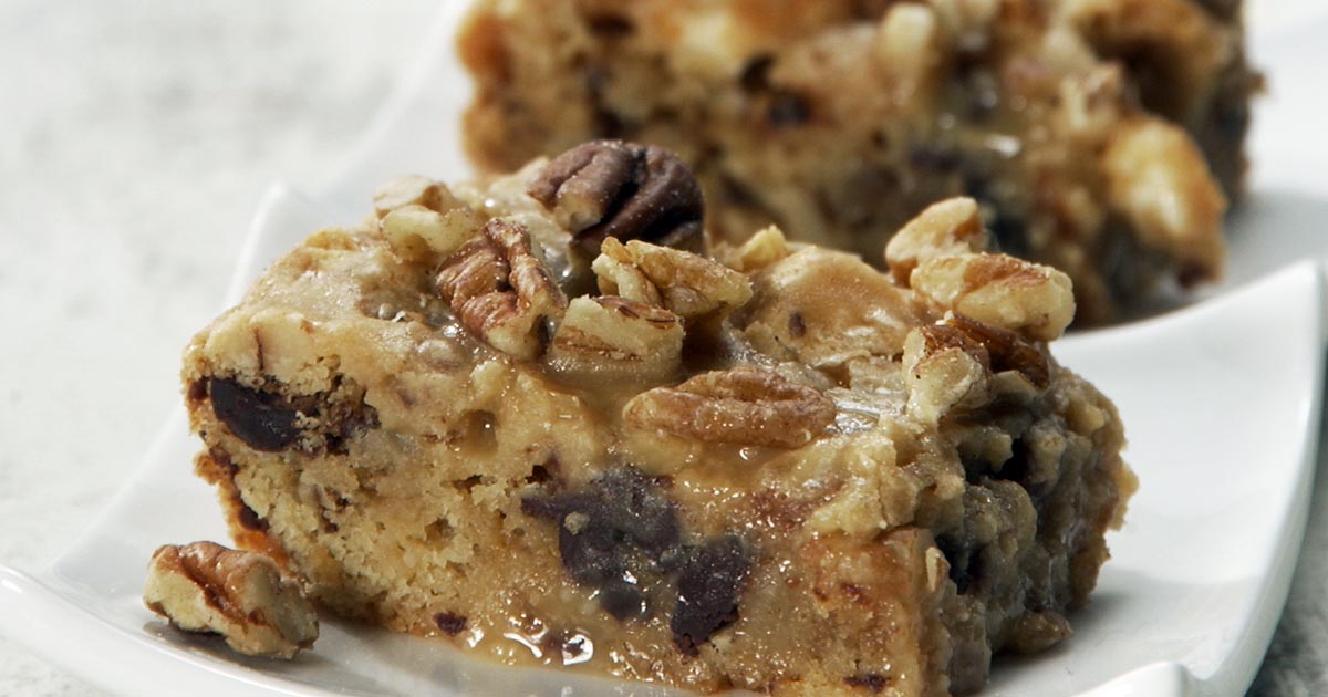 CaramelCrunch Blondies Recipe King Arthur Flour