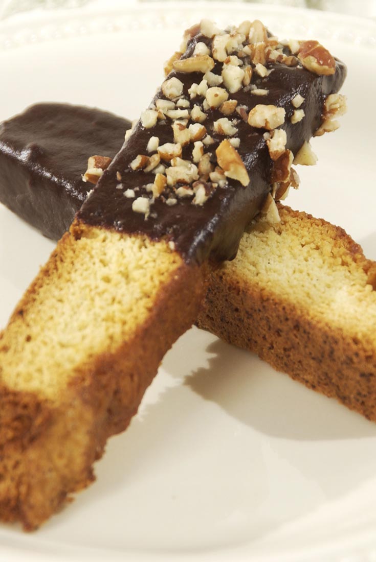 Chocolate-Dipped Vanilla Biscotti Recipe | King Arthur Flour