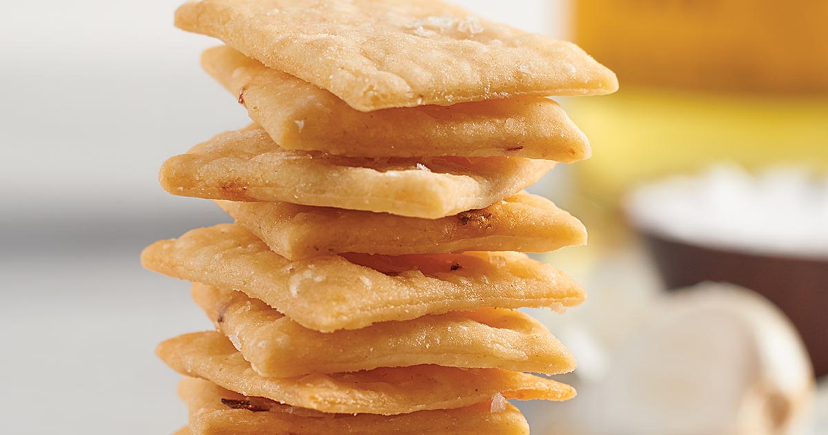 Garlic Chickpea Crackers Recipe King Arthur Flour