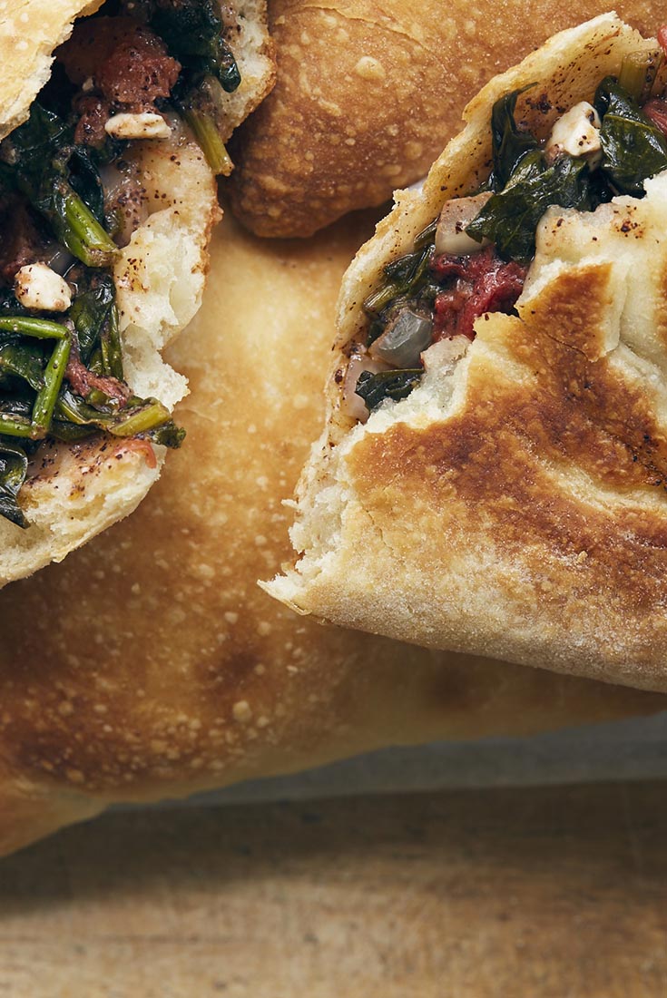 Spinach-Filled Lebanese Flatbreads Recipe