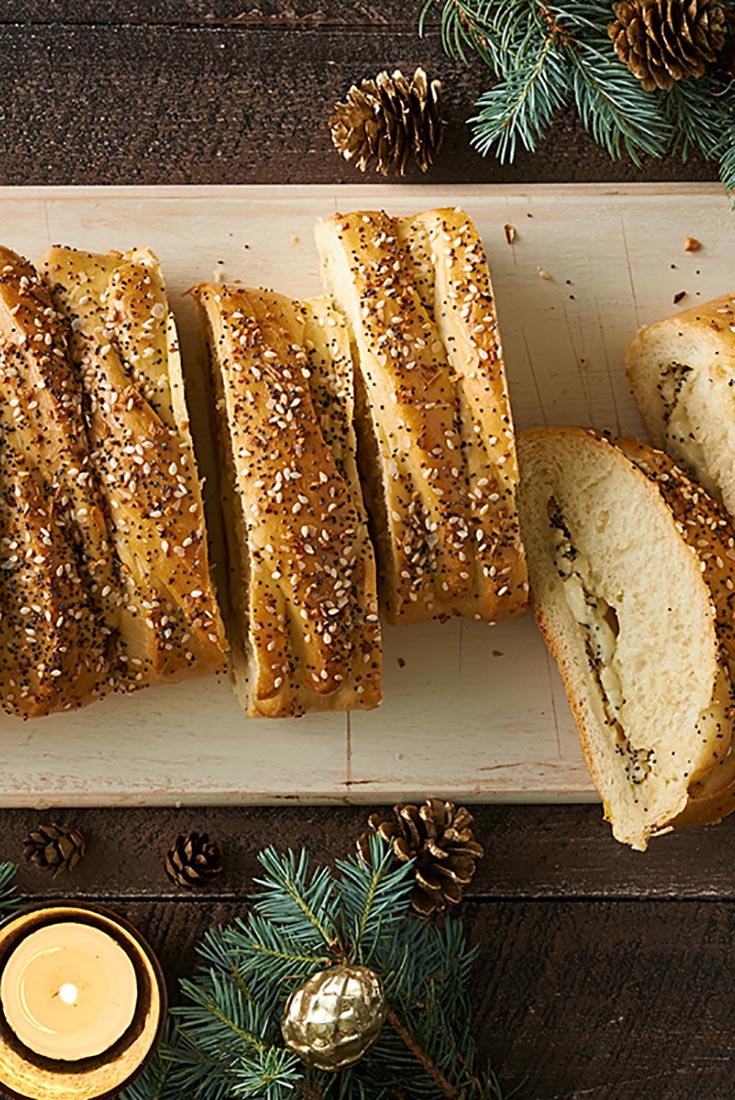 Everything-Cheddar Filled Braid Recipe