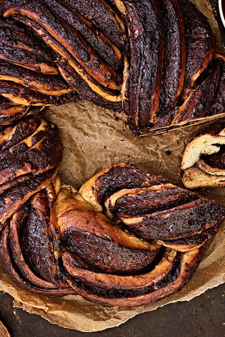 Chocolate Babka Wreath Recipe
