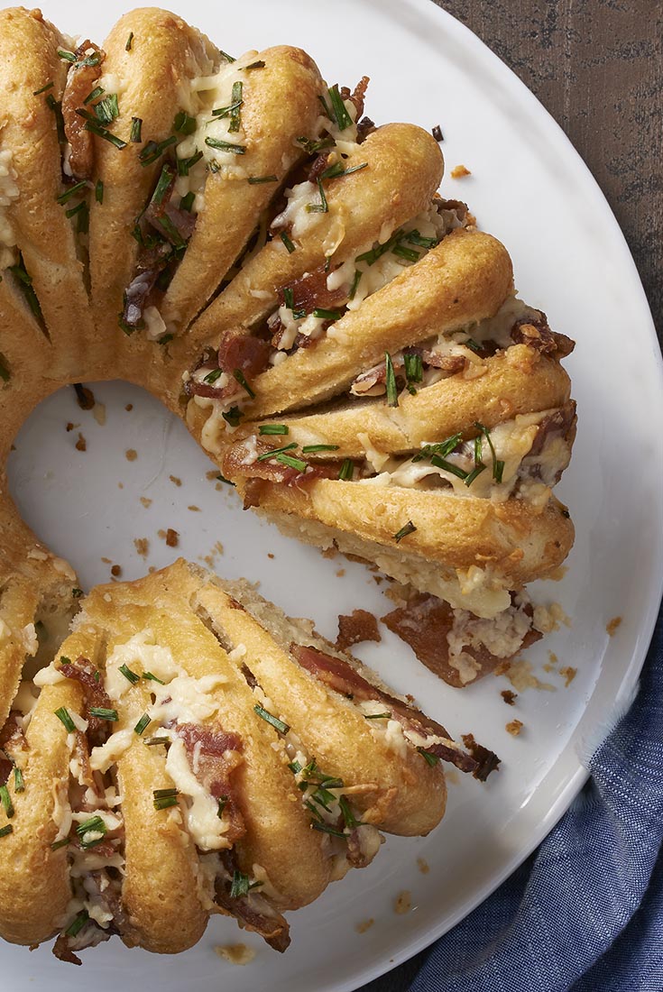 Bacon-Cheddar-Chive Party Bread Recipe